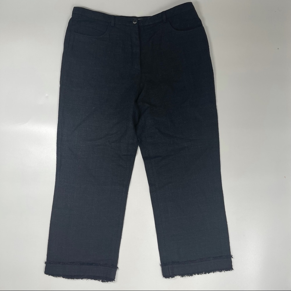 Escada Sport Black Cropped Straight Leg Pants 38